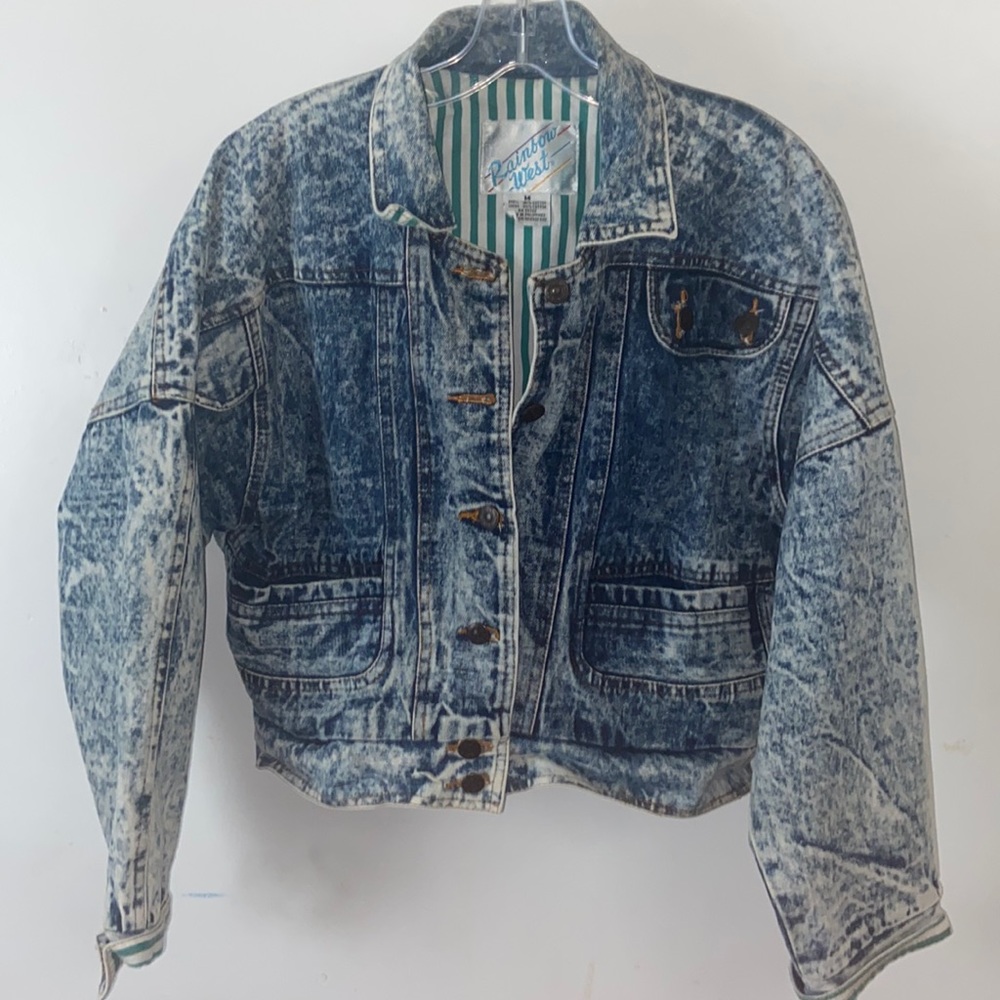 Vintage Cropped Denim Jacket sz M